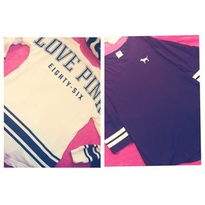 PINK VICTORIA'S SECRET VARSITY CREW SWEATERS 💖