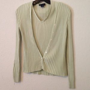 Ann Taylor Womens 2 Piece Sweater Cardigan Set