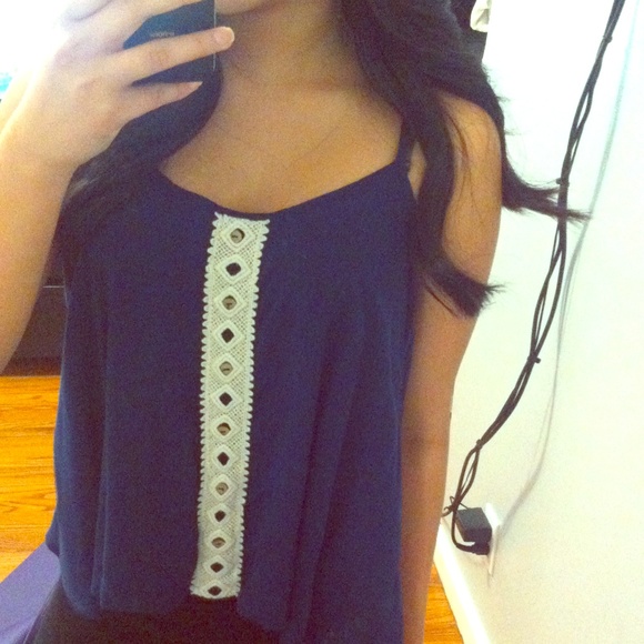 ❌BUNDLE❌ dark blue tank top and orange tank top