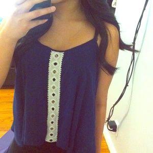 ❌BUNDLE❌ dark blue tank top and orange tank top