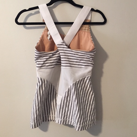 BUNDLED Grey and White Stripe Tank - Picture 2 of 2