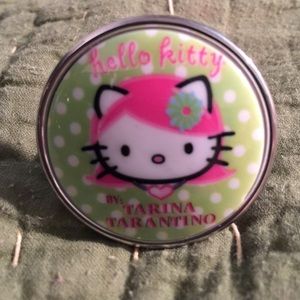 Hello Kitty Pink Head Round Silver Adjustable Ring