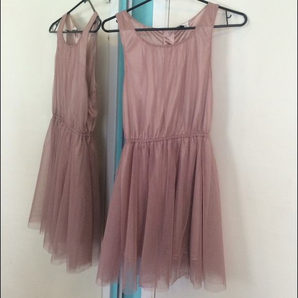 Dusty rose mauve dress H&M size 6