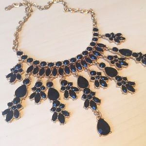 Black/Gold Chandelier Necklace