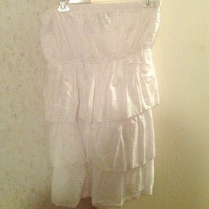 Lace ruffle dress or could be worn as a top!