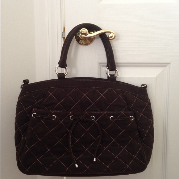 Chocolate brown Vera Bradley bag.
