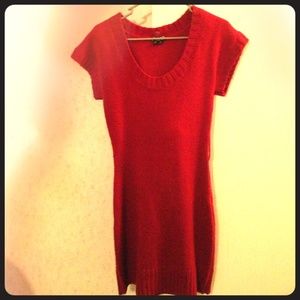 Short sleeve sweater dress