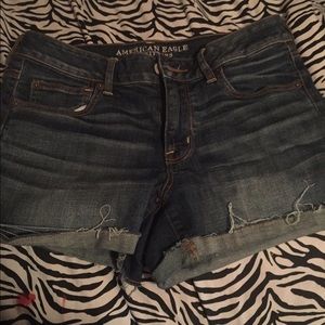 AE denim shorts