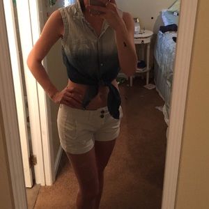 Faded jean cut off