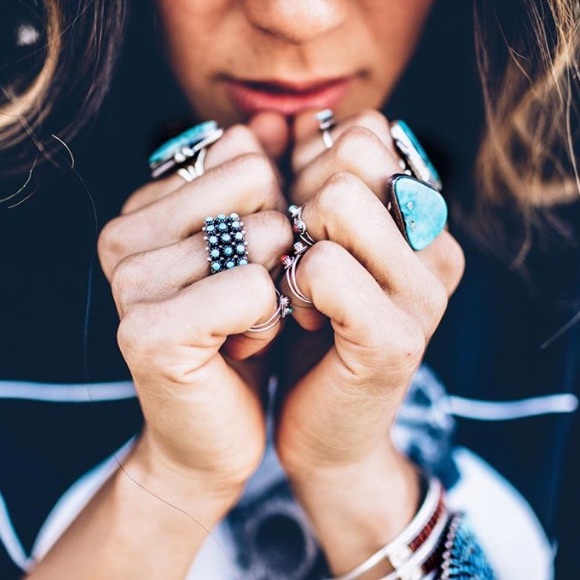 turquoise & silver statement ring