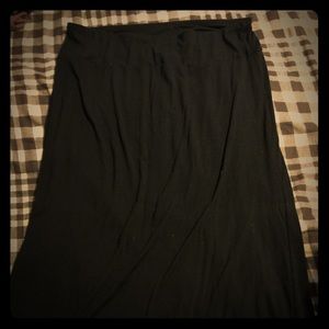 Solid black maxi skirt