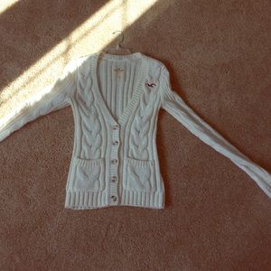Hollister white sweater
