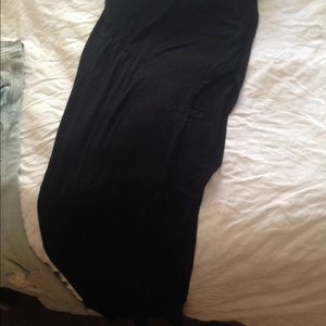 Black maxi skirt with slit on side