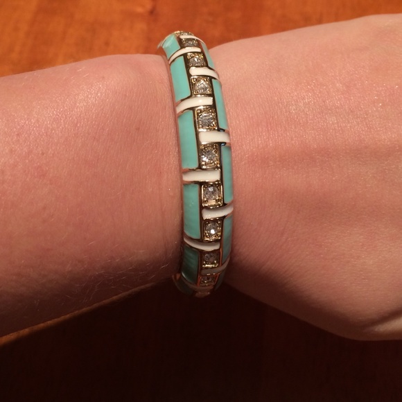 J. Crew turquoise white and gold bracelet