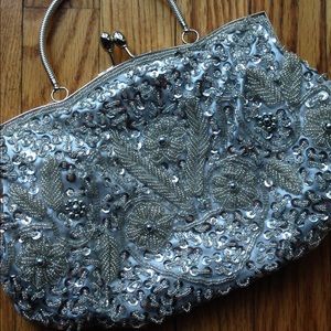 Silver Glittering Purse