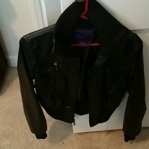 Faux leather jacket