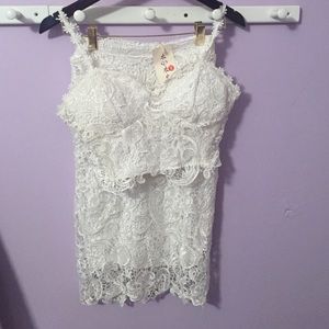 Lace 2 piece dress