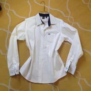 Basic white button down