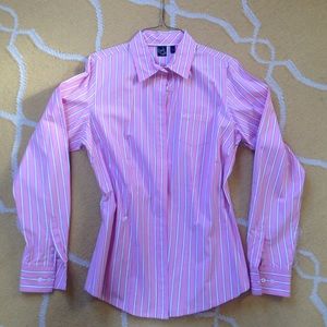 Pink stripe button down