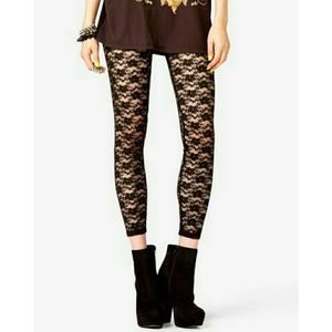 Forever 21 black lace leggings