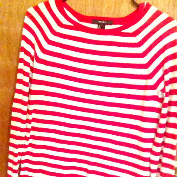 Red and white stripped sweater