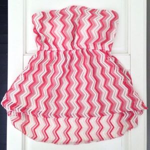 Strapless multi-colored tunic