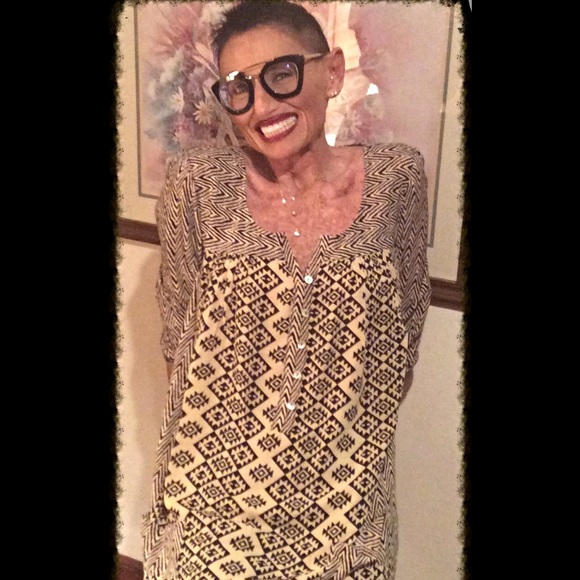 ❤️NWT/Umgee/Hi/Lo/Tunic or Dress/Tribal Print/Sm - Picture 3 of 4