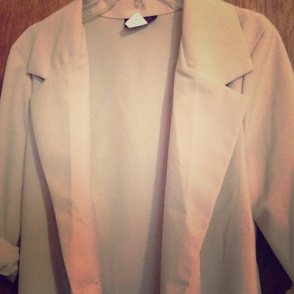 Tan open blazer