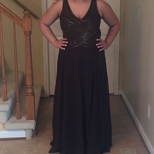 Brown party dress