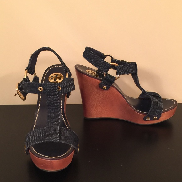 Tory Burch Denim wedges - Picture 2 of 4