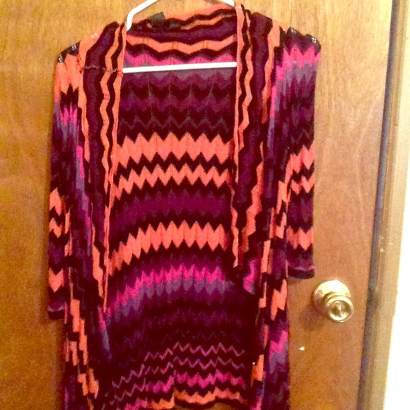 Multi colored open sweater