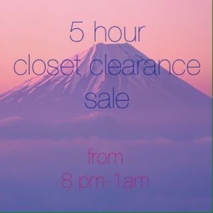 5 hour closet clearance sale great prices