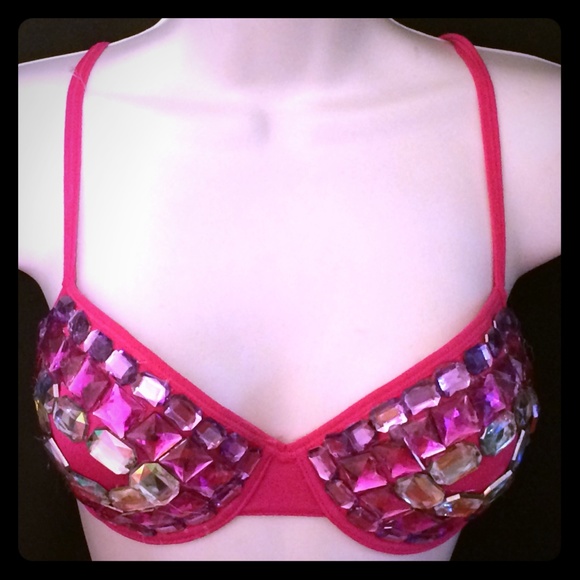 Shining Gem Bra in Hot pink.. Sz 36B