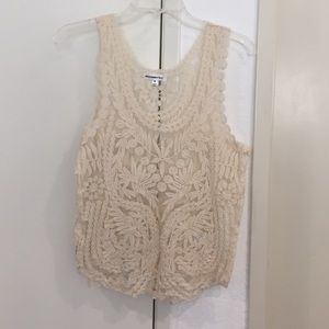 Cream crochet top