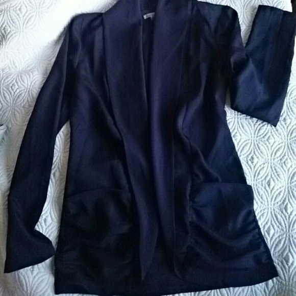 Navy blue light long blazer
