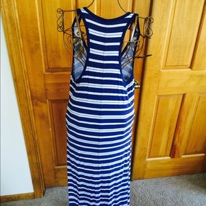 Nautical VS High-Low Racerback Maxi dress