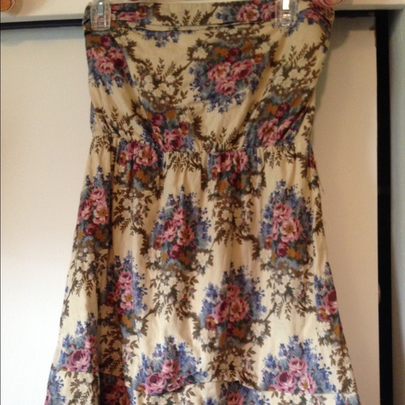 Charlotte Russe strapless floral print dress