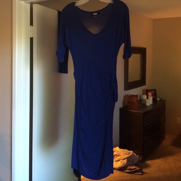 Royal blue midi dress