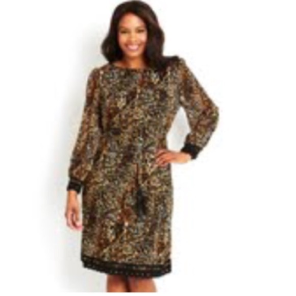 Tahari Dress with Chain Belt