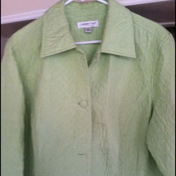 Spring Green Quilted Light Jacket
