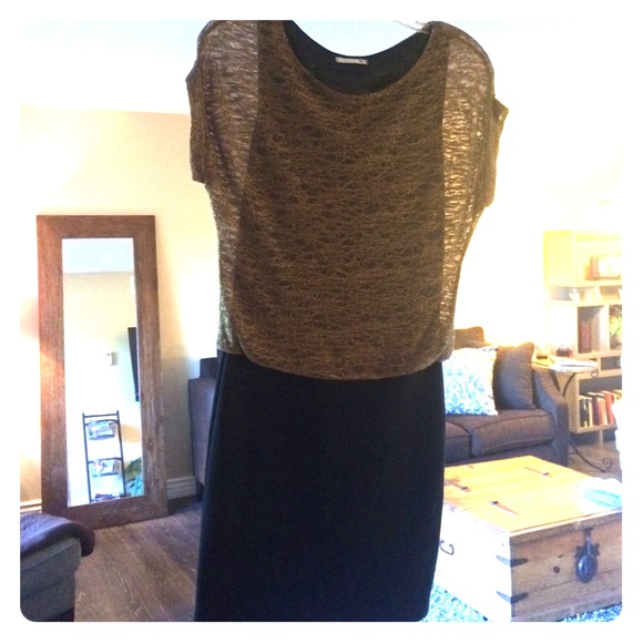 Gold and black dress