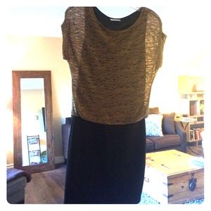 Gold and black dress