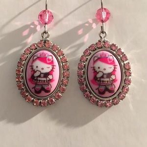Tarina Tarantino Pink Head Pink Cameo Earrings