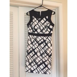 Black and white cocktail dress