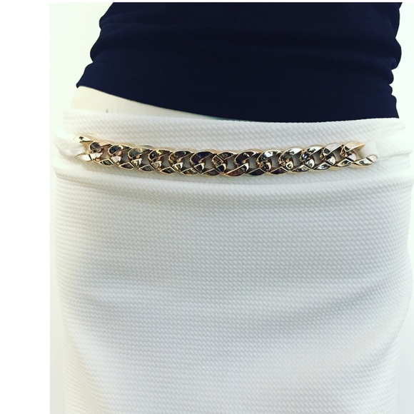 ❗️CLEARANCE asymmetrical wrap pencil skirt - Ivory - Picture 2 of 4