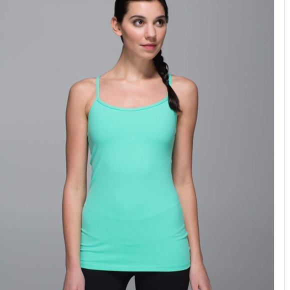 Lululemon Power Y Luon Heathered Menthol tank