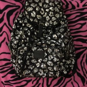 EUC leopard bling PINK backpack