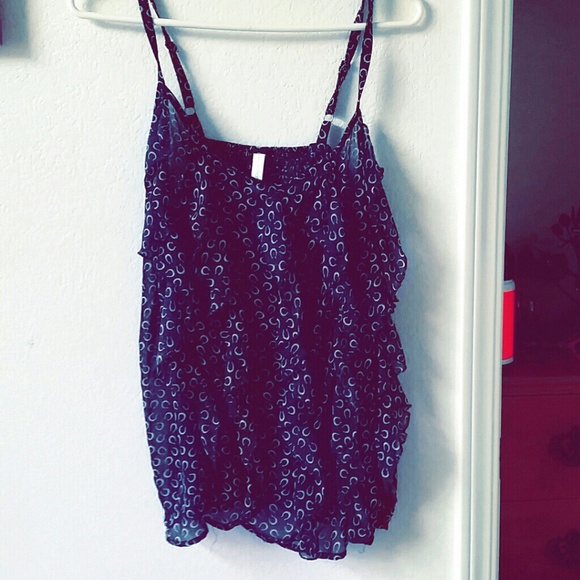 SOLD Chiffon Blue Top