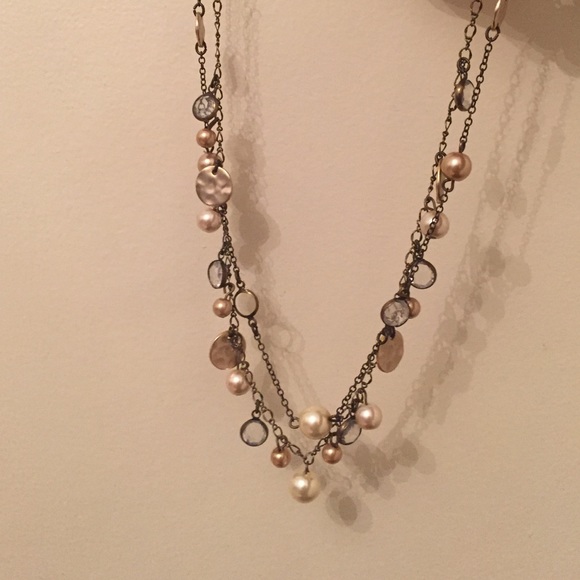 Layered Gold and Pearl Necklace