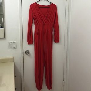 Red jumpsuit